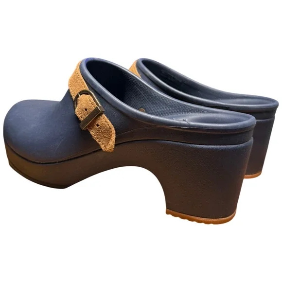 CROCS Sarah Women's 7 Clog Mules Navy Blue Dual Comfort Arch Support Slip On - Picture 8 of 12